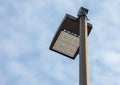 LED street lamp post on blue sky background. Solar street light Royalty Free Stock Photo
