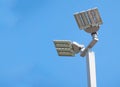 LED street lamps post on blue sky b Royalty Free Stock Photo