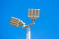 LED street lamps post on white Royalty Free Stock Photo