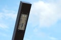 Led street light on blue sky background at sunny and cloudy day. Royalty Free Stock Photo