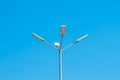 Led street lights close up shot Royalty Free Stock Photo