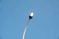 LED street lights lit under the blue sky Royalty Free Stock Photo