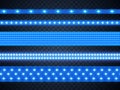 Led strip bright blue light, realistic set