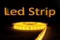 LED Strip Light shining decorative lighting close up 3d illustration