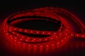 Led strip lights, red color Royalty Free Stock Photo