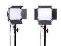 An LED studio lights panel for professional studio photography on a isolated white background Royalty Free Stock Photo