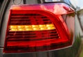 LED turn signal in the rear brake light of the car. Modern car lantern, close-up Royalty Free Stock Photo