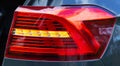 LED turn signal in the rear brake light of the car. Modern car lantern, close-up Royalty Free Stock Photo