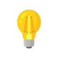 LED warm light lamp bulb vector colorful icon Royalty Free Stock Photo
