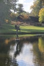 Leda And The Swan - Forde Abbey, Somerset, UK Royalty Free Stock Photo