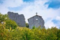 Ledenice historic Gradina town on the hill ruins view Royalty Free Stock Photo