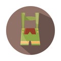 Lederhosen traditional bavarian clothing block and flat icon