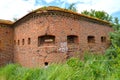 Ledge of the fortress wall of the naval fort `West.` Baltiysk, Kaliningrad region