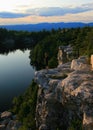 Ledge over Lake Minnewaska Royalty Free Stock Photo