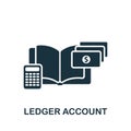 Ledger Account icon. Monochrome simple Accounting icon for templates, web design and infographics