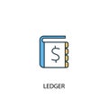 Ledger concept 2 colored line icon