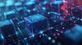 ledger morphing blockchain node Royalty Free Stock Photo