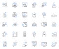 Ledger line icons collection. Cryptocurrency, Blockchain, Security, Ledger, Wallet, Digital assets, Bitcoin vector and