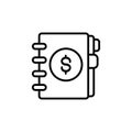 Ledger outline vector icon. simple element illustration. ledger outline icon from editable cryptocurrency concept. can