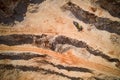 Ledges of a quarry after blasting and drilling operations Royalty Free Stock Photo
