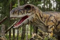 LEDMANE, LATVIA - JULY 2020: Dinosaur sculpture
