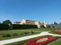 Lednice castle, greenhouse and castle garden in day, Czech Republic Royalty Free Stock Photo