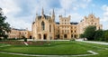 Lednice Castle at Sunset, Front View Royalty Free Stock Photo