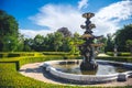 Lednice Chateau with beautiful gardens and parks on sunny summer day. Lednice-Valtice Landscape, South Moravian region. UNESCO W Royalty Free Stock Photo