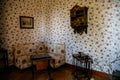 Lednice, Southern Moravia, Czech Republic, 04 July 2021: Castle interior, oriental salon with Asian furniture, sofa and table,