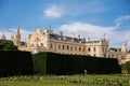 Lednice, Southern Moravia, Czech Republic, 04 July 2021: chateau with beautiful gardens, flower parks on sunny summer day, neo-