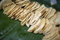 Ledre, a traditional food from Java, Indonesia made from rice flour and bananas Royalty Free Stock Photo