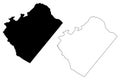 Lee County, North Carolina State U.S. county, United States of America, USA, U.S., US map vector illustration, scribble sketch Royalty Free Stock Photo