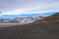 LEE VINING, CALIFORNIA, UNITED STATES - Nov 14, 2020: Mono Lake black sand hill Royalty Free Stock Photo