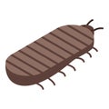 Leech parasite icon, isometric style