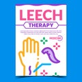 Leech Therapy Creative Promotion Banner Vector