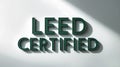 LEED certification plaque showcasing sustainability and eco-friendliness principles Royalty Free Stock Photo