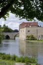 Leeds Castle - Bridge into Leeds Castle Royalty Free Stock Photo