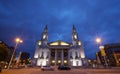 Modern northern eurorpean city at night