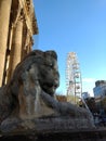 Leeds city centre, pre Christmas in bright Winter sunshine Royalty Free Stock Photo