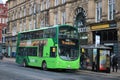 Leeds city hybrid double deck bus in Leeds