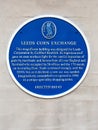 Leeds Corn Exchange Civic Trust Blue Plaque