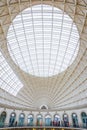 Leeds, England; 02/08/2014: Architectural ceiling of Corn Exchange market