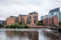 Leeds England: Leeds Dam on River Aire Royalty Free Stock Photo