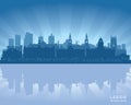 Leeds England city skyline silhouette