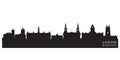 Leeds, England skyline. Detailed vector silhouette