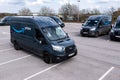 Newly built Ford E-Transit vans with Amazon Prime livery