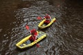 River rescue firefighters exercise