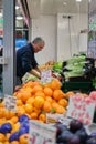 Leeds fruit and veg stall owner working