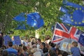 A crowd of people at the leeds for europe anti brexit demonstration