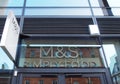 Sign above a branch of m and s simply food supermarket in leeds city centre